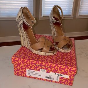 Tory Burch Livia Wedge Sandal, 7.5